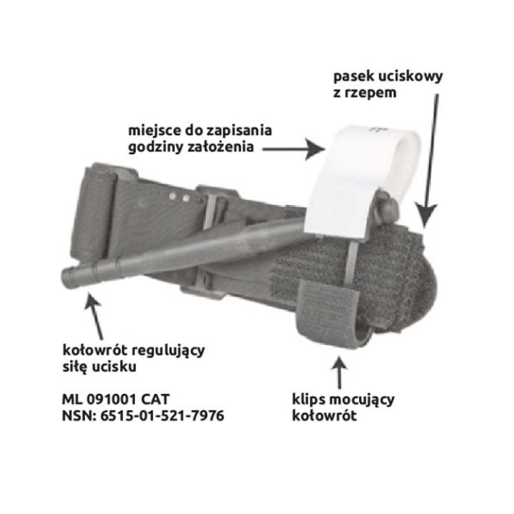 Staza taktyczna CAT (czarna)