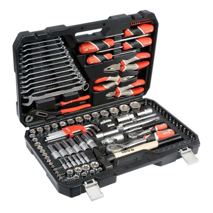 Zestaw narzędziowy YATO duży XXL 1/2" + 1/4" kpl. 122 szt