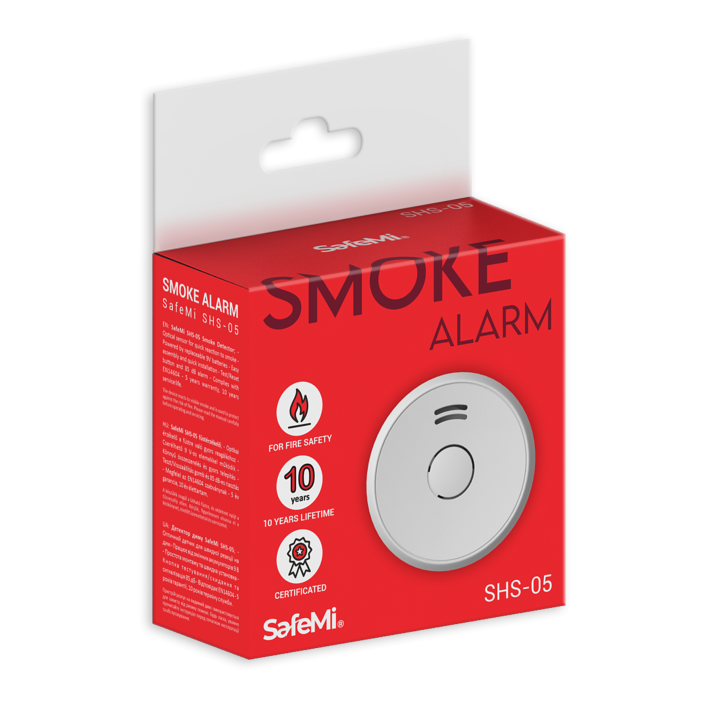 Czujnik dymu SafeMi SHS-05, 10 lat