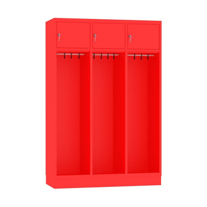 Szafa ubraniowa STR400/3b na cokole, potrójna