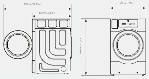 Suszarka bębnowa Electrolux Professional myPRO XL TE1120E (na max 2 ubrania specjalne)