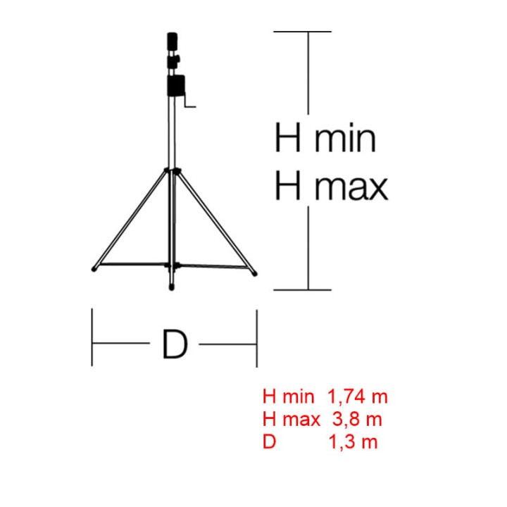 Maszt oświetleniowy dookólny Sonlux POWERTUBE II L PRO LightMaxx, 41500 lm, IP-65, wys. 4,9 m