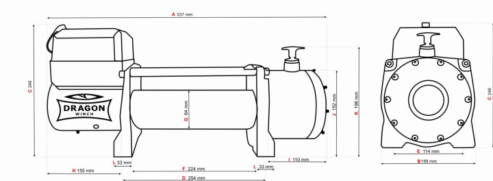 Wyciągarka samochodowa Dragon Winch DWM 13000 HD Maverick