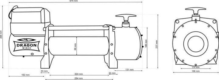 Wyciągarka samochodowa Dragon Winch DWT 16000 HD Truck