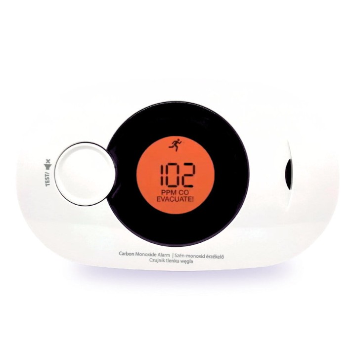 Czujnik tlenku węgla (czadu) FIREANGEL FA3322-INT z LCD, 10 lat