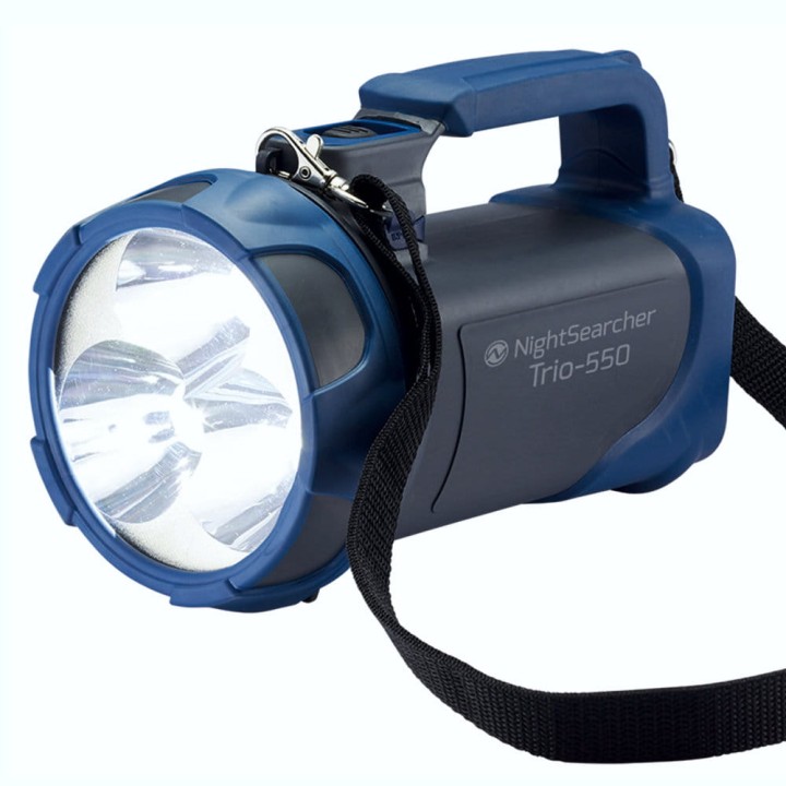 Szperacz NightSearcher TRIO 550, ładowalny 12+24V, 230V, 550 lm, IP-54