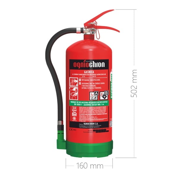 Gaśnica pianowa bez fluoru 6l GPN-6x AB/FF