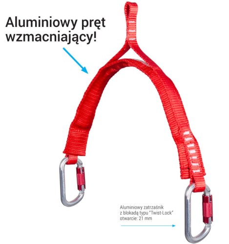 Zaczep dwupunktowy ewakuacyjny