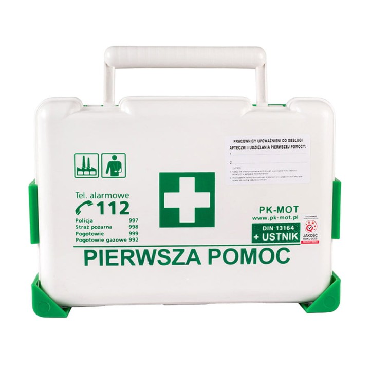 Apteczka przemysłowa BDw Standard DIN 13164 kolor biały