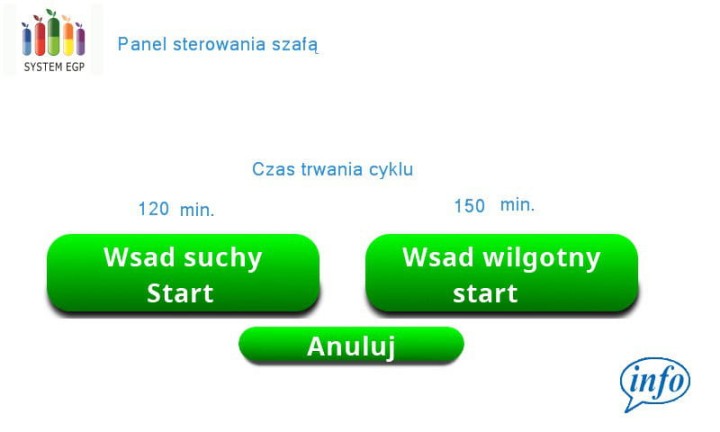 Szafa do dezynfekcji typ 2 z dosuszaniem EGP: ozon, UV-C i nano srebro