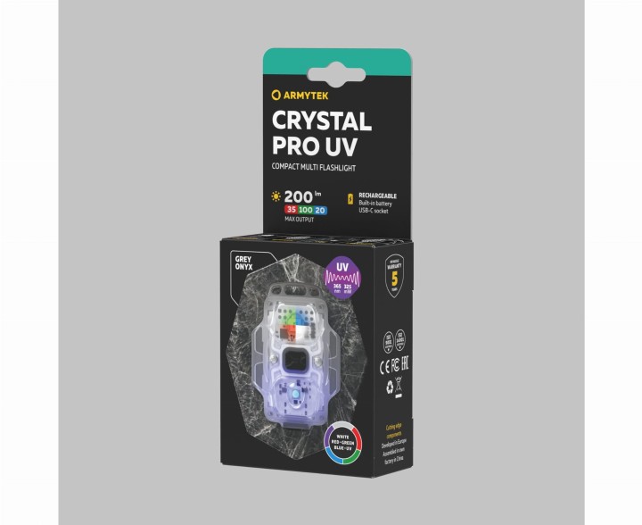 Latarka Armytek Crystal Pro UV Grey