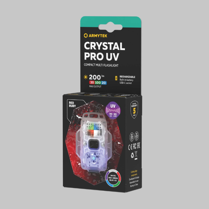 Latarka Armytek Crystal Pro UV Red