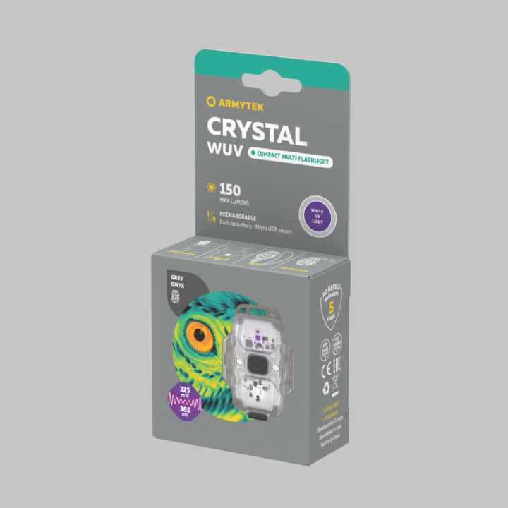Latarka Kompaktowa Armytek Crystal WUV Grey