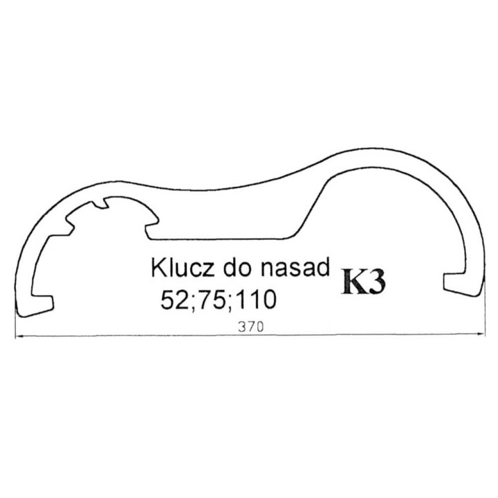 Klucz do nasad 52, 75 i 110, typ K3 (mewa)