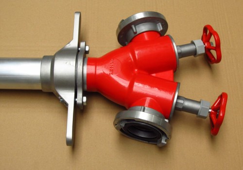 Stojak hydrantowy DN100 pojedynczy A/C (1x52), przyłącze DN100, rura DN80