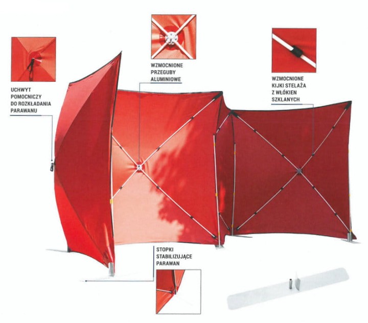 Parawan osłaniający zdarzenie GT-020 1,6x1,6m