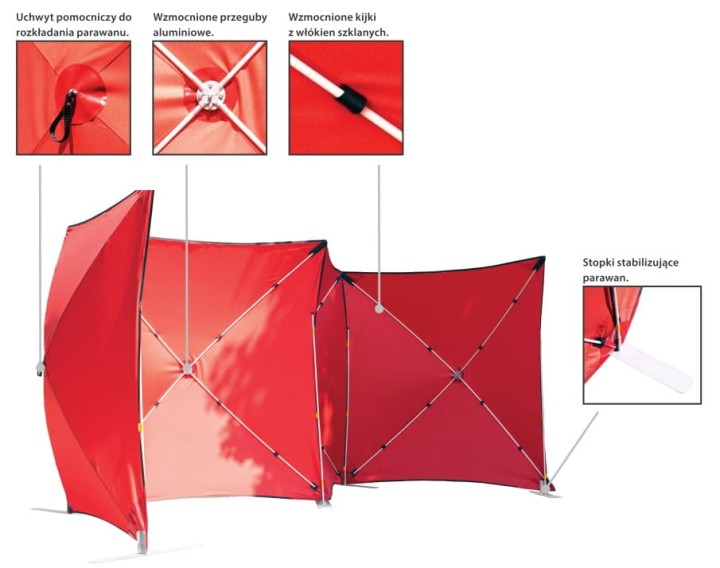 Parawan osłaniający zdarzenie GT-020 1,6x1,6m