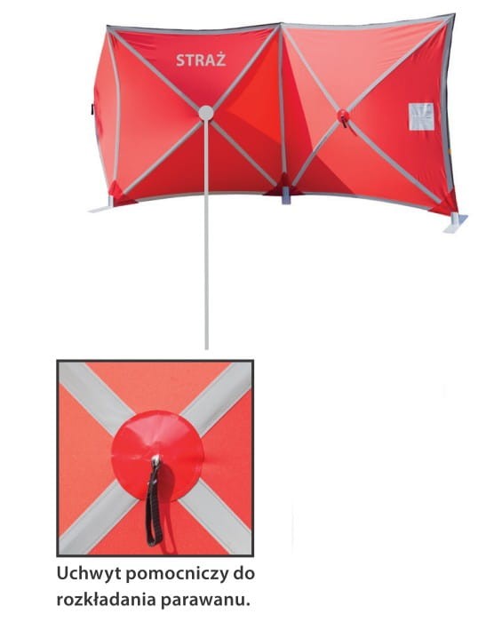 Parawan osłaniający zdarzenie GT-030 1,8x1,8m z odblaskami