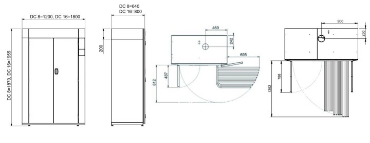 Szafa do suszenia ubrań Unimac DC16 (na 4 ubrania specjalne)