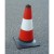 Pachołek drogowy 40 cm czerwony odblaskowy
