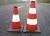 Pachołek drogowy 50 cm czerwony odblaskowy