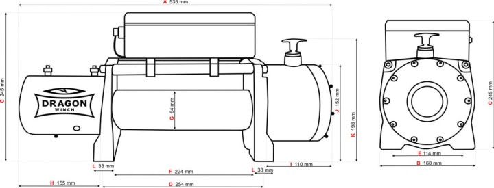 Wyciągarka samochodowa Dragon Winch DWM 12000 HD Maverick