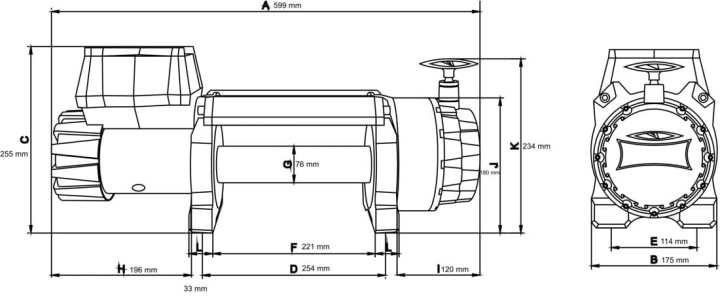 Wyciągarka samochodowa Dragon Winch DWH 12000 HD Highlander