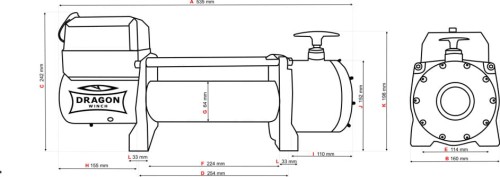Wyciągarka samochodowa Dragon Winch DWT 14000 HD Truck