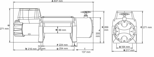 Wyciągarka samochodowa Dragon Winch DWT 22000 HD Truck