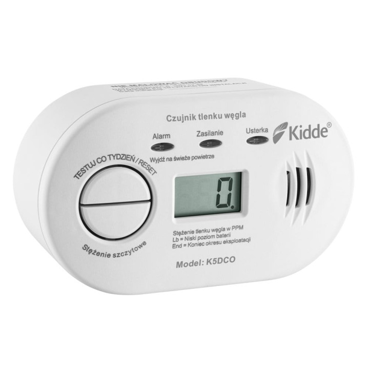 Czujnik tlenku węgla (czadu) Kidde K5DCO LCD