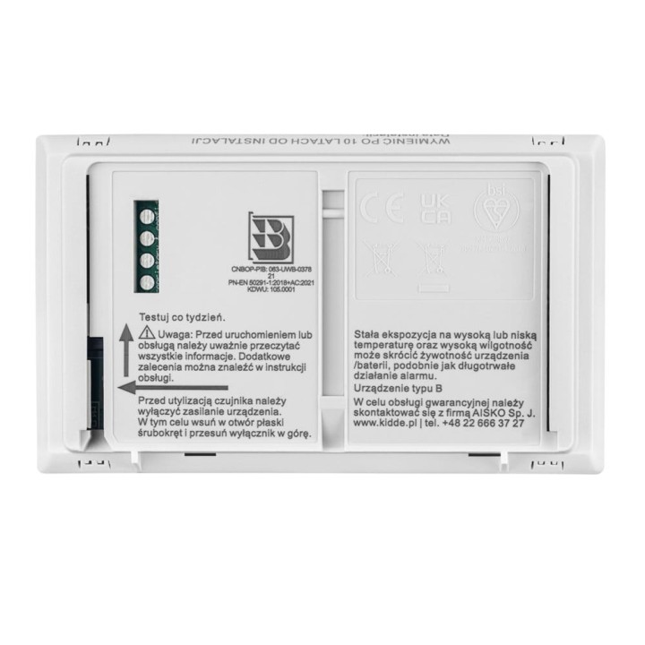 Czujnik tlenku węgla (czadu) Kidde K10LLDCO LCD (10 lat gw.)