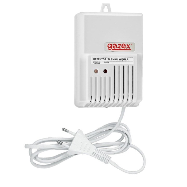 Domowy czujnik detektor tlenku węgla (czadu) Gazex DK-22/E 230V