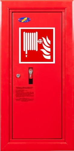 Hydrant wewnętrzny W-25/20 wykonanie boczne, wnękowy (podtynkowy) z wężem półsztywnym 25mm dł. 20m