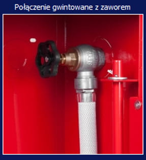 Hydrant wewnętrzny W25/20G FIT wertykalny, wnękowy (podtynkowy) z wężem półsztywnym 25mm dł. 20m i miejscem na gaśnicę