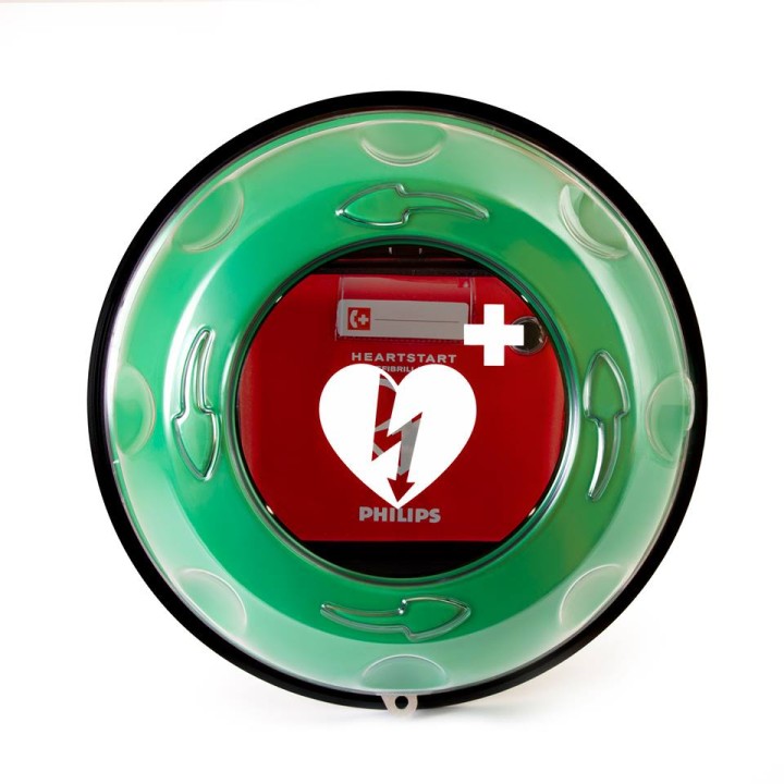 Kapsuła wewnętrzna dla AED - Rotaid Transparent Green + alarm