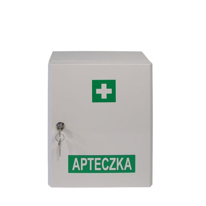 Apteczka przemysłowa pierwszej pomocy VERA1 DIN 13164 w szafce metalowej