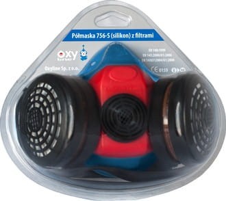 Półmaska wielogazowa Oxyline Climax 756-S + 2 pochłaniacze A1, silikonowa
